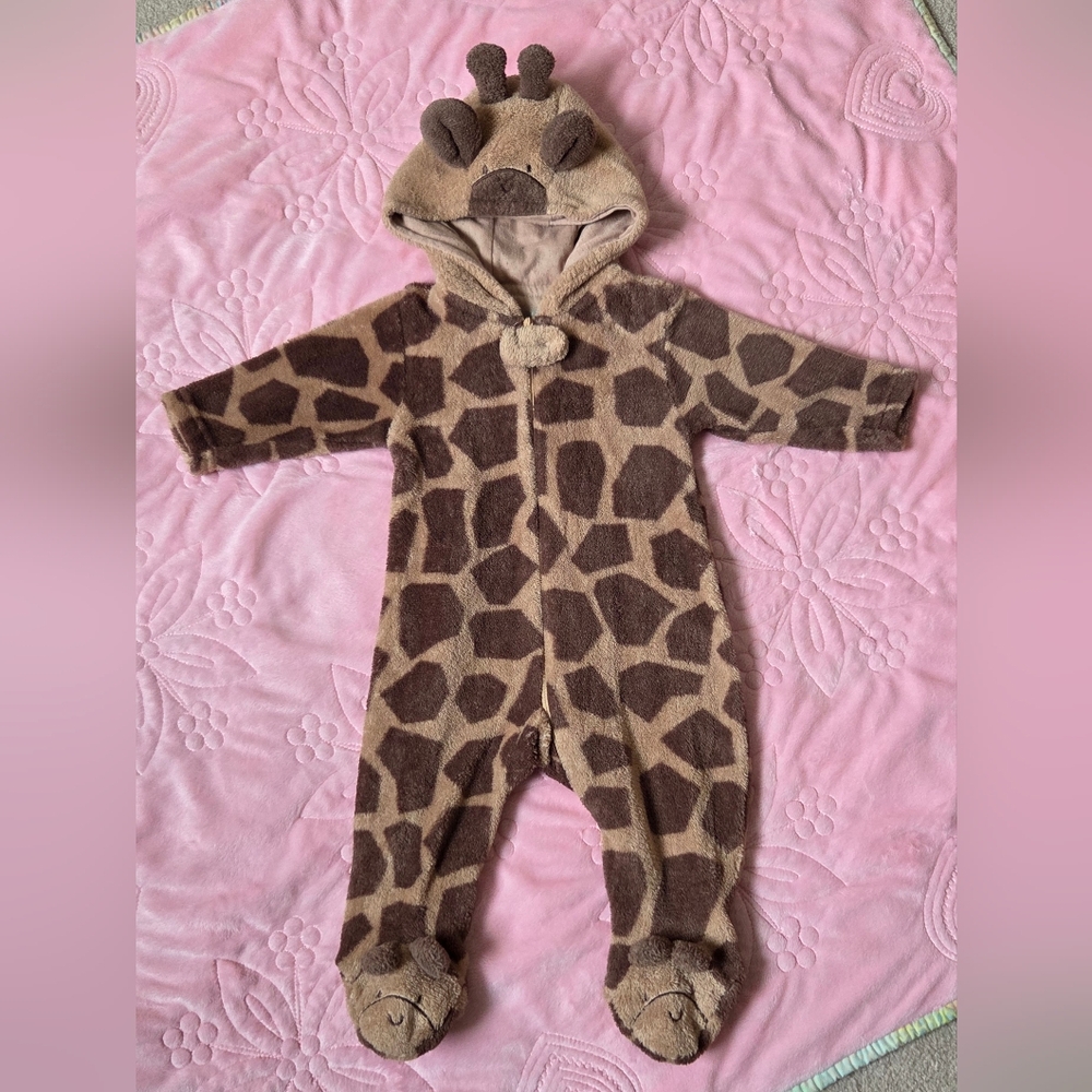 Cozy Giraffe Hooded Kids Footie